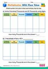 Multiplication With Place Value Chart