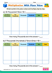Multiplication With Place Value Chart