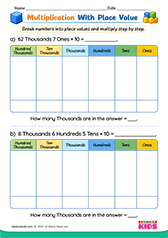 Multiplication With Place Value Chart