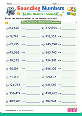 Rounding Numbers to Nearest Thousands