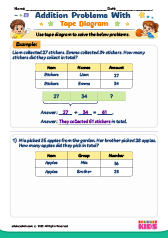 Addition Word Problems with Tape Diagram