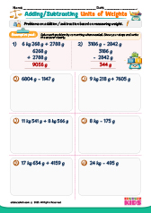 Adding or Subtracting Units of Weight