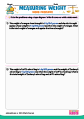 Measuring Weight Word Problems