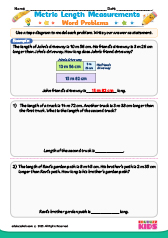 Metric Length Measurement Word problems